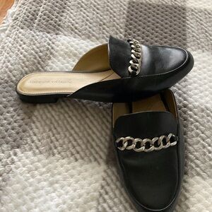 Adrienne Vittadini leather mules/clogs